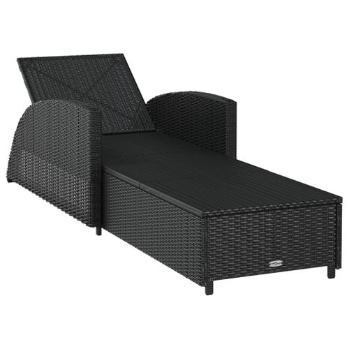 Transat Chaise Longue Bain De Soleil Lit De Jardin Terrasse Meuble D'extérieur Avec C