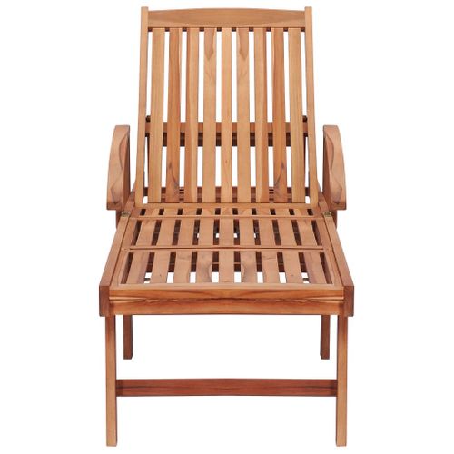 Transat Chaise Longue Bain De Soleil Lit De Jardin Terrasse Meuble D'extérieur 195 Cm