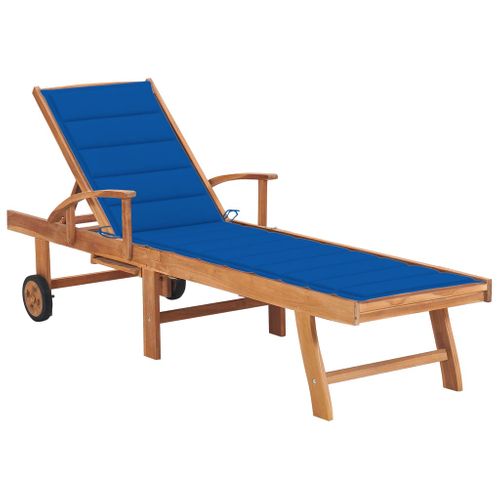 Transat Chaise Longue Bain De Soleil Lit De Jardin Terrasse Meuble D'extérieur 195 Cm