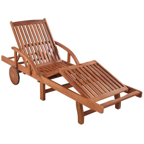 Transat Chaise Longue Bain De Soleil Lit De Jardin Terrasse Meuble D'extérieur Avec Coussin