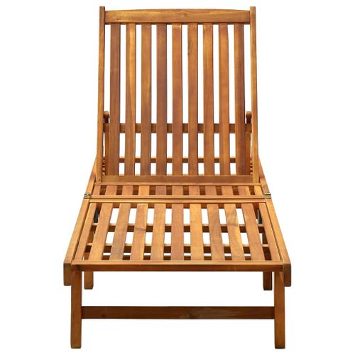 Transat Chaise Longue Bain De Soleil Lit De Jardin Terrasse Meuble D'extérieur Avec Coussin