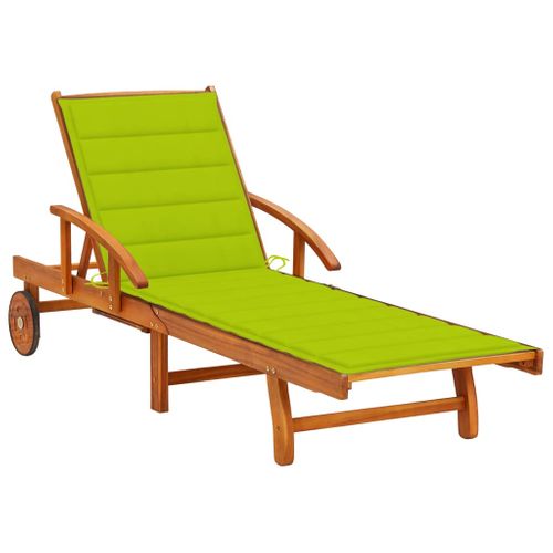 Transat Chaise Longue Bain De Soleil Lit De Jardin Terrasse Meuble D'extérieur Avec Coussin