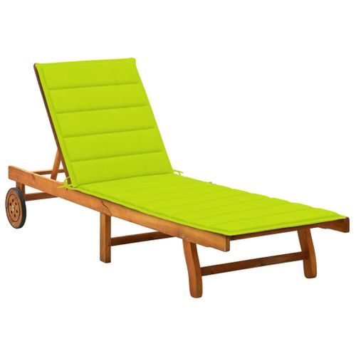 Transat Chaise Longue Bain De Soleil Lit De Jardin Terrasse Meuble D'extérieur 200 Cm