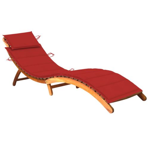 Transat Chaise Longue Bain De Soleil Lit De Jardin Terrasse Meuble D'extérieur Avec Coussin
