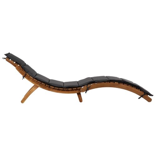 Transat Chaise Longue Bain De Soleil Lit De Jardin Terrasse Meuble D'extérieur Avec Coussin