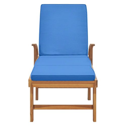 Transat Chaise Longue Bain De Soleil Lit De Jardin Terrasse Meuble D'extérieur Avec Coussin