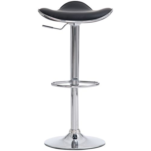 Lot De 2 Tabourets De Bar En Synthétique Noir Pieds Métal Chromé Pivotant Et Hauteur Réglable 10_0