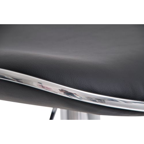 Lot De 2 Tabourets De Bar En Synthétique Noir Pieds Métal Chromé Pivotant Et Hauteur Réglable 10_0