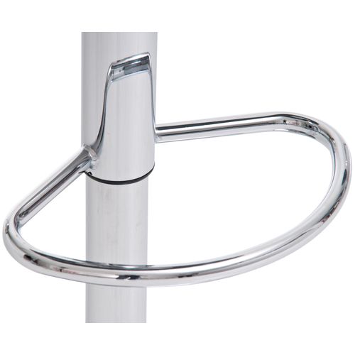 Lot De 2 Tabourets De Bar En Synthétique Noir Pieds Métal Chromé Pivotant Et Hauteur Réglable 10_0