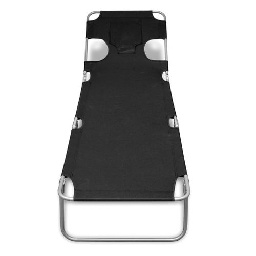 Transat Chaise Longue Bain De Soleil Lit De Jardin Terrasse Meuble D'extérieur Avec Coussin De Tête