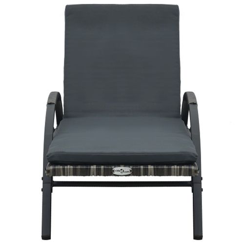 Transat Chaise Longue Bain De Soleil Lit De Jardin Terrasse Meuble D'extérieur Avec Coussin