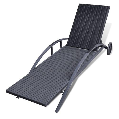 Transat Chaise Longue Bain De Soleil Lit De Jardin Terrasse Meuble D'extérieur Avec Coussin