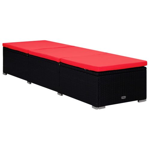 Transat Chaise Longue Bain De Soleil Lit De Jardin Terrasse Meuble D'extérieur Avec Coussin