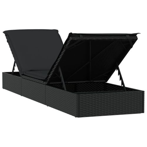 Transat Chaise Longue Bain De Soleil Lit De Jardin Terrasse Meuble D'extérieur Avec C