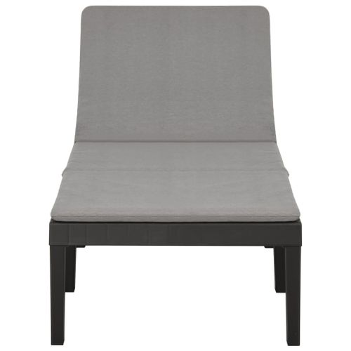 Transat Chaise Longue Bain De Soleil Lit De Jardin Terrasse Meuble D'extérieur Avec Coussin