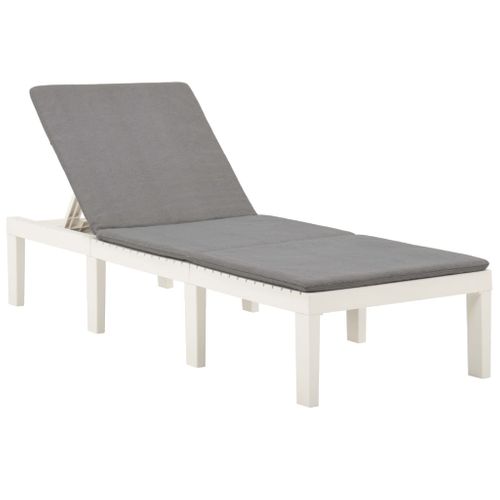 Transat Chaise Longue Bain De Soleil Lit De Jardin Terrasse Meuble D'extérieur Avec Coussin