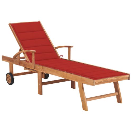 Transat Chaise Longue Bain De Soleil Lit De Jardin Terrasse Meuble D'extérieur Avec C