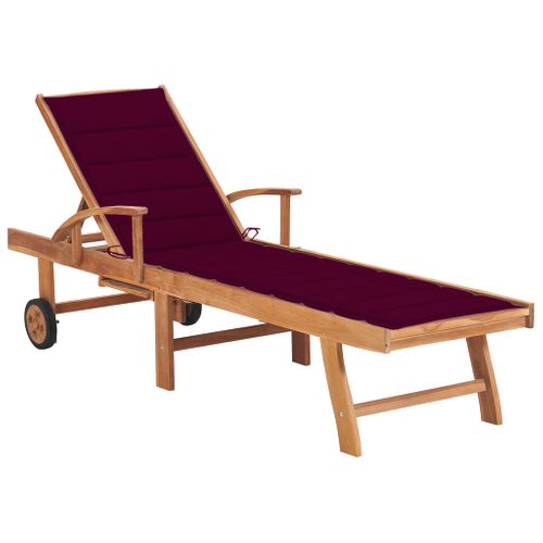 Transat Chaise Longue Bain De Soleil Lit De Jardin Terrasse Meuble D'extérieur Avec C