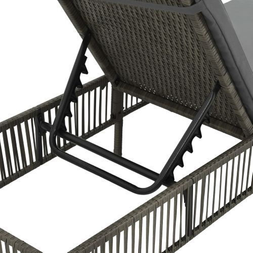 Transat Chaise Longue Bain De Soleil Lit De Jardin Terrasse Meuble D'extérieur Avec C