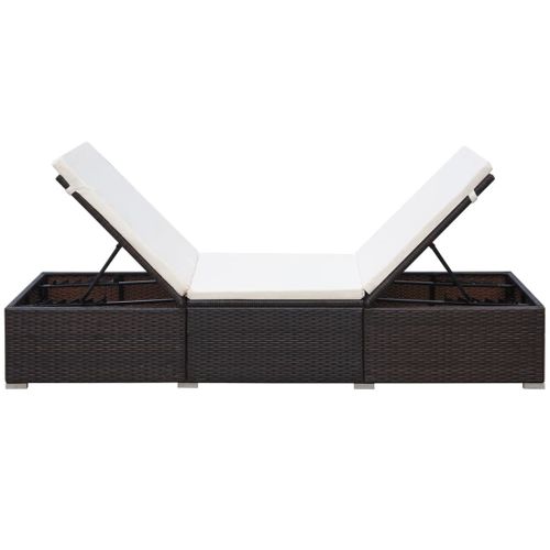 Transat Chaise Longue Bain De Soleil Lit De Jardin Terrasse Meuble D'extérieur Avec C