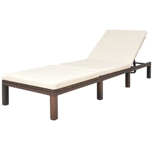 Transat Chaise Longue Bain De Soleil Lit De Jardin Terrasse Meuble D'extérieur Avec C