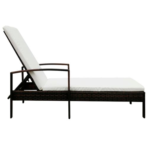 Transat Chaise Longue Bain De Soleil Lit De Jardin Terrasse Meuble D'extérieur Avec C