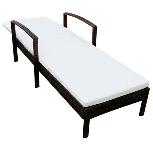 Transat Chaise Longue Bain De Soleil Lit De Jardin Terrasse Meuble D'extérieur Avec C