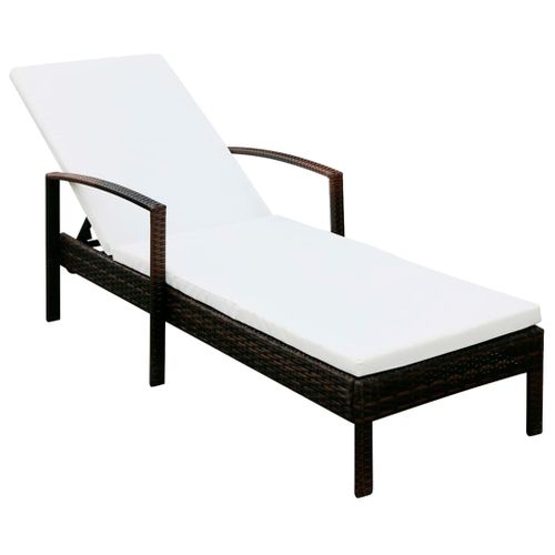 Transat Chaise Longue Bain De Soleil Lit De Jardin Terrasse Meuble D'extérieur Avec C