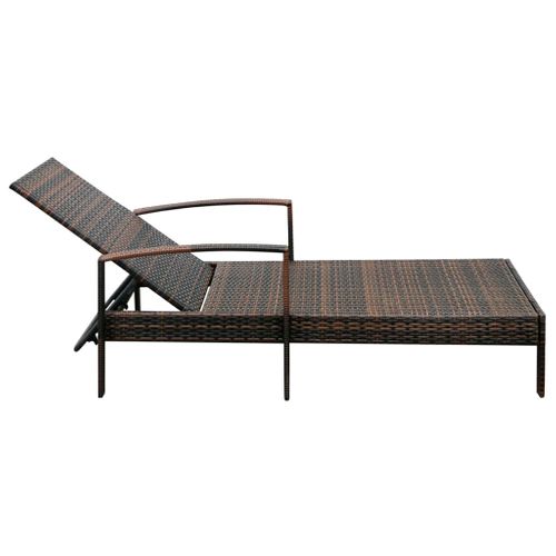 Transat Chaise Longue Bain De Soleil Lit De Jardin Terrasse Meuble D'extérieur Avec C