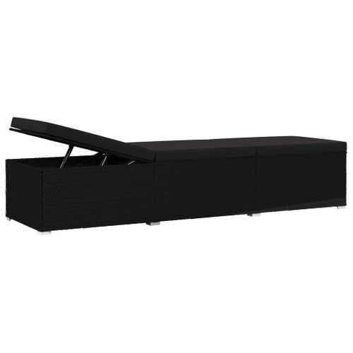 Transat Chaise Longue Bain De Soleil Lit De Jardin Terrasse Meuble D'extérieur Avec C