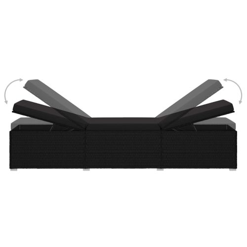 Transat Chaise Longue Bain De Soleil Lit De Jardin Terrasse Meuble D'extérieur Avec C