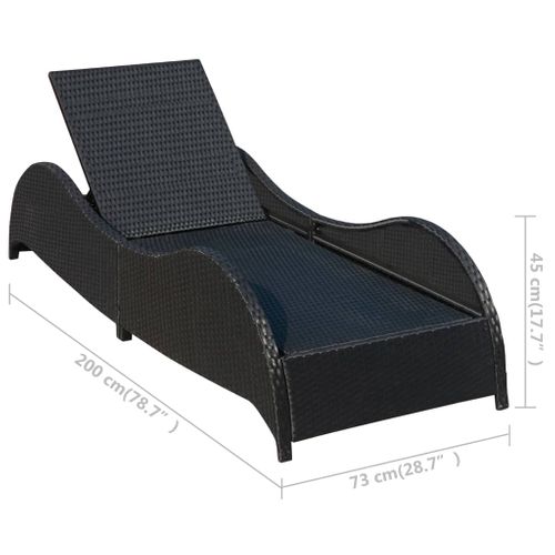 Transat Chaise Longue Bain De Soleil Lit De Jardin Terrasse Meuble D'extérieur Avec C