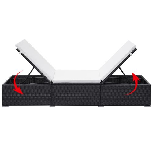 Transat Chaise Longue Bain De Soleil Lit De Jardin Terrasse Meuble D'extérieur Avec C