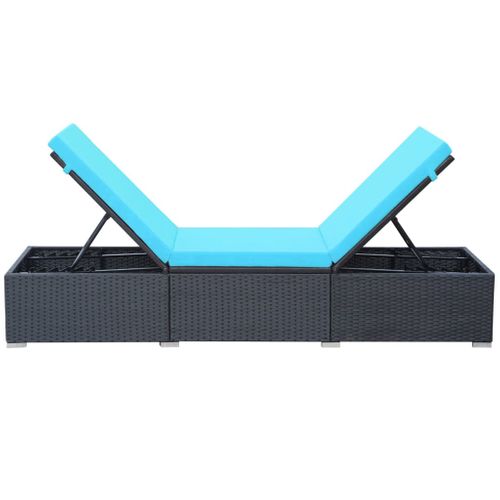 Transat Chaise Longue Bain De Soleil Lit De Jardin Terrasse Meuble D'extérieur Avec C