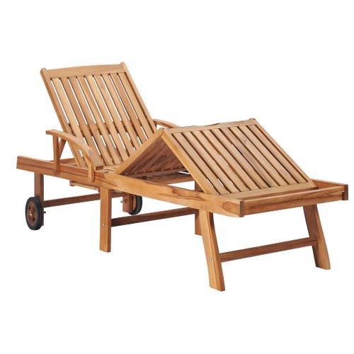 Transat Chaise Longue Bain De Soleil Lit De Jardin Terrasse Meuble D'extérieur Avec Coussin Vert