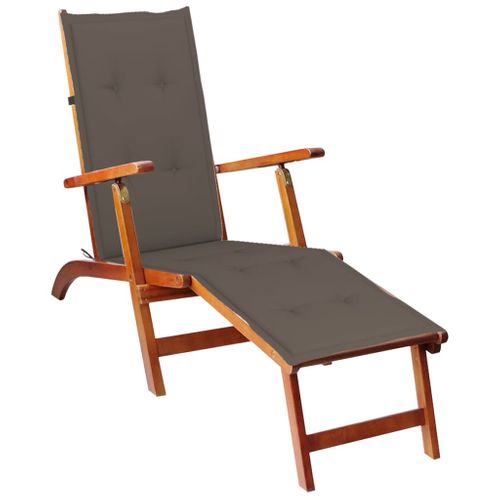 Transat Chaise Longue Bain De Soleil Lit De Jardin Terrasse Meuble D'extérieur Avec Repose-pied