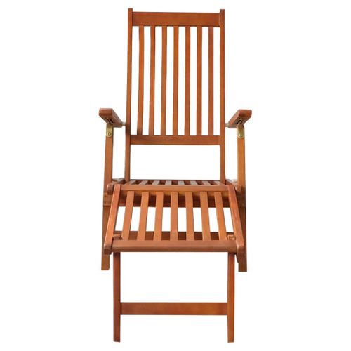 Transat Chaise Longue Bain De Soleil Lit De Jardin Terrasse Meuble D'extérieur Avec Repose-pied