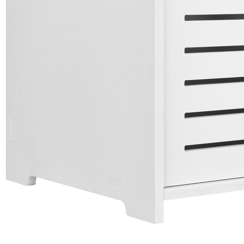 Meuble De Salle De Bain Stylé Avec Étagères Meuble De Rangement à 2 Portes 72 Cm Blanc