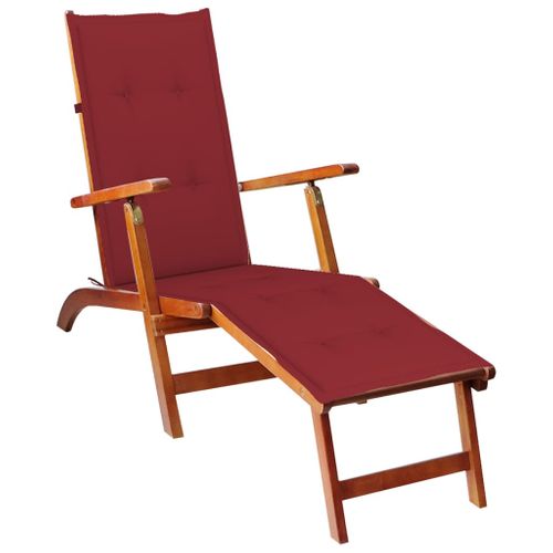 Transat Chaise Longue Bain De Soleil Lit De Jardin Terrasse Meuble D'extérieur Avec Repose-pied