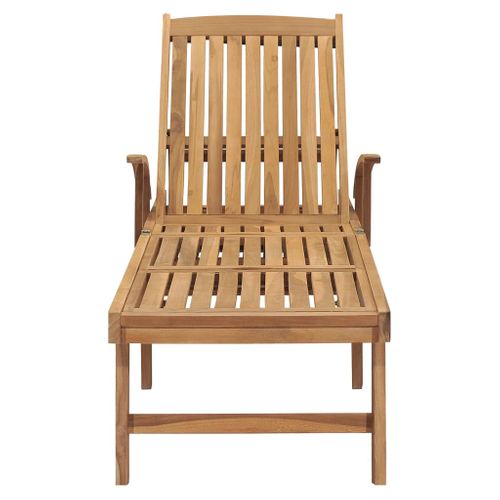 Transat Chaise Longue Bain De Soleil Lit De Jardin Terrasse Meuble D'extérieur Avec Table
