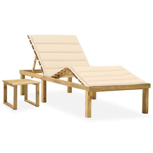 Transat Chaise Longue Bain De Soleil Lit De Jardin Terrasse Meuble D'extérieur 200 X