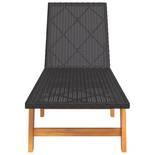 Transat Chaise Longue Bain De Soleil Lit De Jardin Terrasse Meuble D'extérieur Avec Table Résine