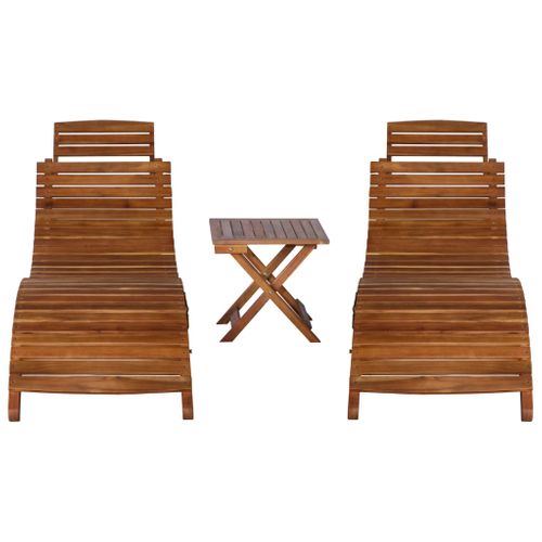 Transat Chaise Longue Bain De Soleil Lit De Jardin Terrasse Meuble D'extérieur Avec T