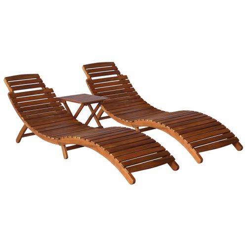 Transat Chaise Longue Bain De Soleil Lit De Jardin Terrasse Meuble D'extérieur Avec T