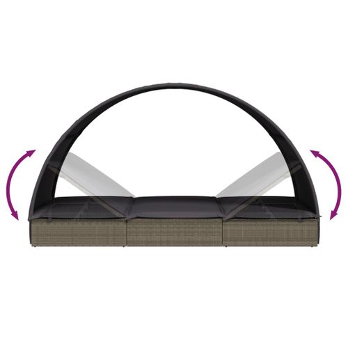 Transat Chaise Longue Bain De Soleil Lit De Jardin Terrasse Meuble D'extérieur Avec T