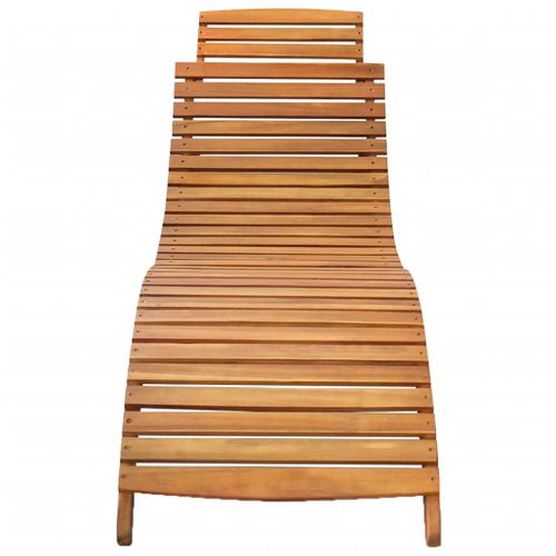 Transat Chaise Longue Bain De Soleil Lit De Jardin Terrasse Meuble D'extérieur Bois D'acacia
