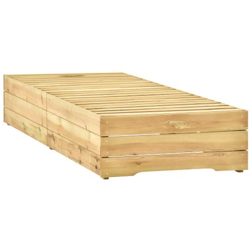 Transat Chaise Longue Bain De Soleil Lit De Jardin Terrasse Meuble D'extérieur Bois D