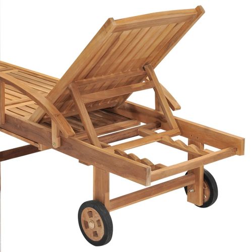 Transat Chaise Longue Bain De Soleil Lit De Jardin Terrasse Meuble D'extérieur Bois D