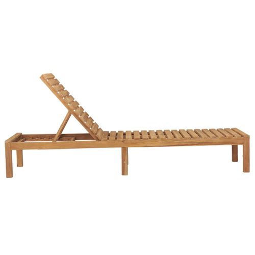 Transat Chaise Longue Bain De Soleil Lit De Jardin Terrasse Meuble D'extérieur Bois D