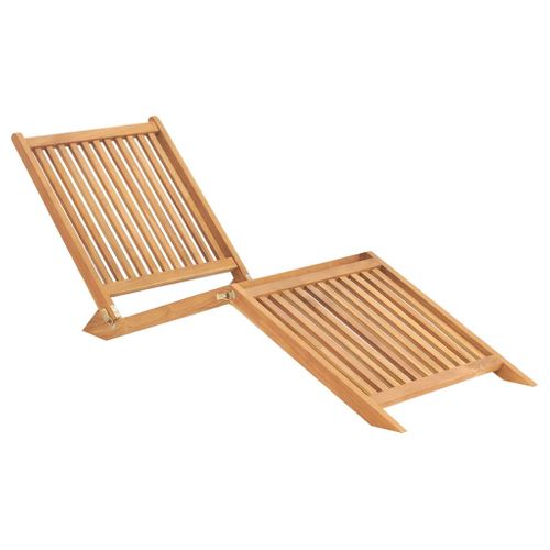 Transat Chaise Longue Bain De Soleil Lit De Jardin Terrasse Meuble D'extérieur Bois D
